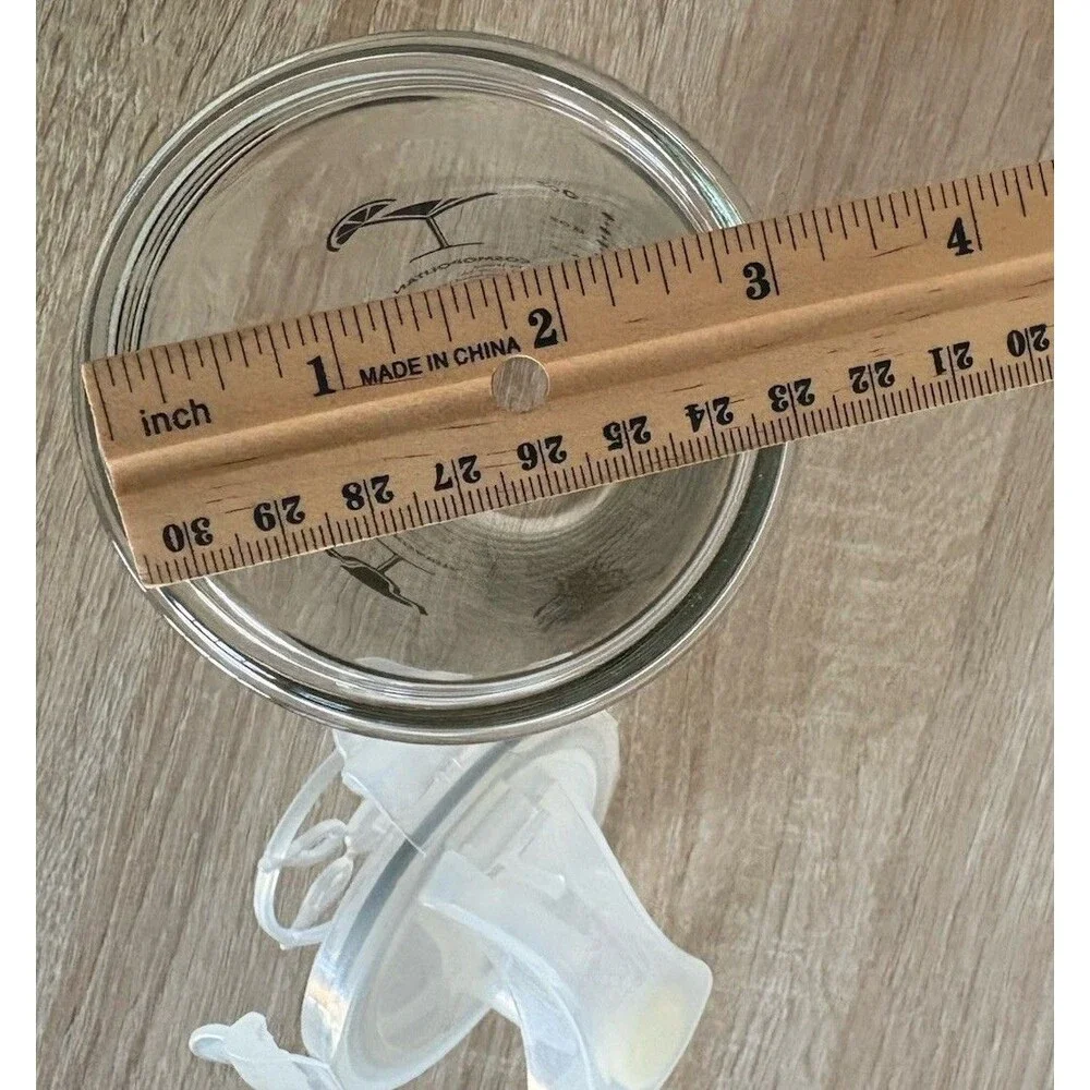 Glasslock Shaker Glass Cocktail Mixer With Drink Recipes & Measurements 2-10 Oz